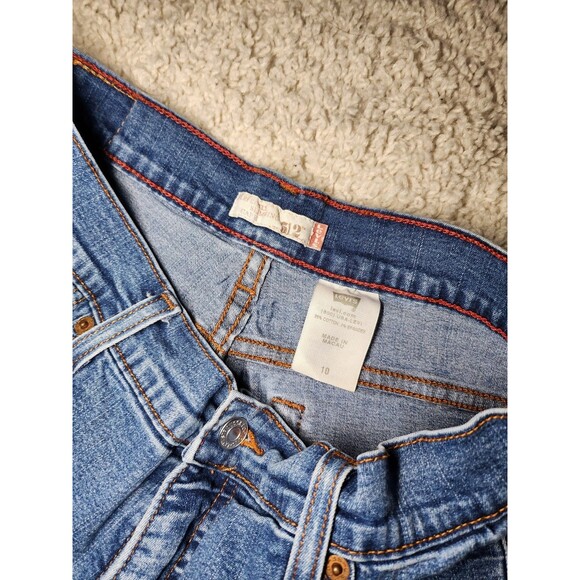 Levi’s 512 Perfectly Slimming Capri Women’s Stretch Blue Denim Jeans Size 10 - Picture 2 of 4